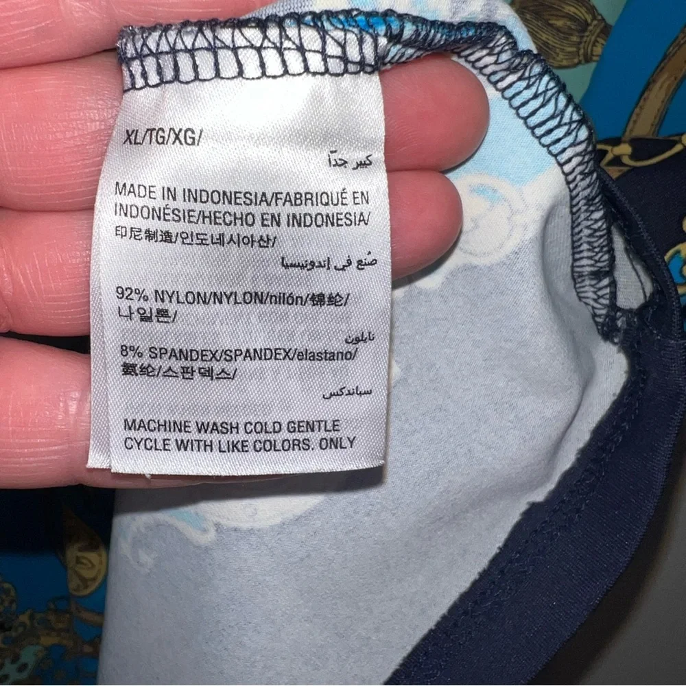 Charter Club Women’s Size XL Boat Neck Top 3/4 Sleeve Gold Treasure Design - Picture 7 of 7